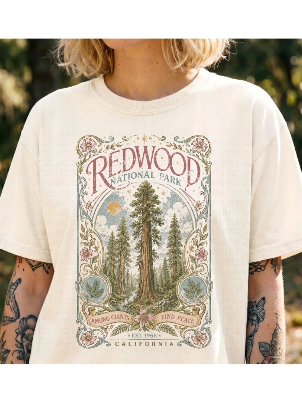 Redwood National Park Graphic Tee - Off White